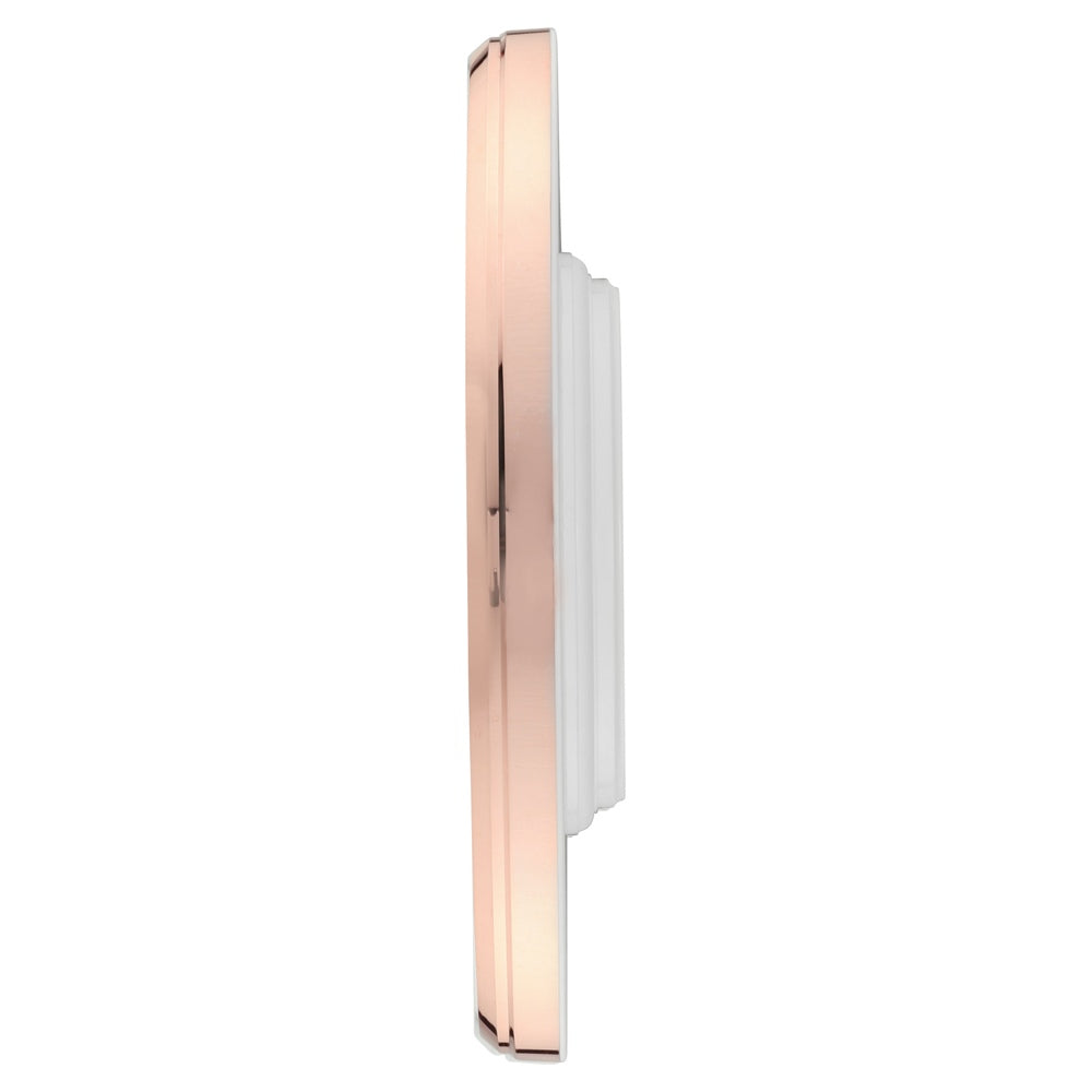 Contemporary Rose Gold Metallic Finish Wall Clock with Silent Sweep Technology - 30 cm x 30 cm (Medium)