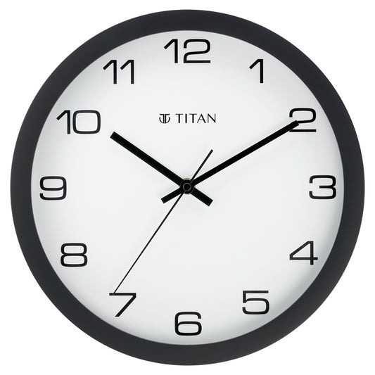 Contemporary White Wall Clock with Silent Sweep Technology - 30 cm x 30 cm (Medium)