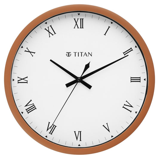 Classic Brown Wall Clock with Silent Sweep Technology - 30.0 cm x 30.0 cm (Medium)