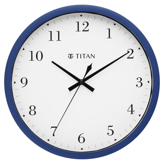 Classic Blue Wall Clock with Silent Sweep Technology - 30.0 cm x 30.0 cm (Medium)