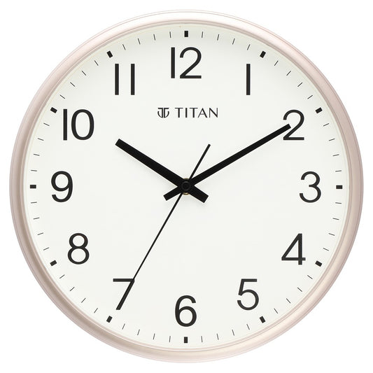 Titan Classic Pink Clock with Silent Sweep Technology 28 x 28 cm (Small)