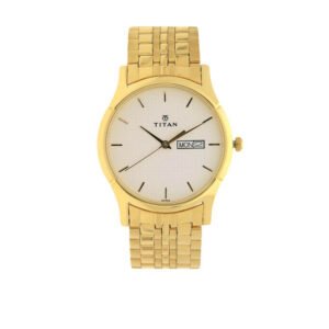 Silver Dial Yellow Stainless Steel Strap Watch 1636YM01