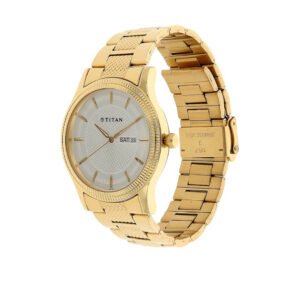 Silver Dial Golden Stainless Steel Strap Watch 1650BM05