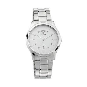 Workwear Watch with White Dial & Stainless Steel Strap 1767SM01