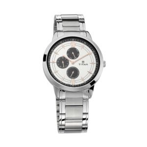 Workwear Watch with White Dial & Stainless Steel Strap 1769SM02