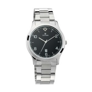 Workwear Watch with Black Dial & Stainless Steel Strap 1770SM02
