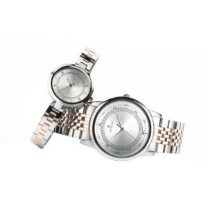Titan Bandhan Silver White Analog Watch for Pair with Stainless Steel Strap 17732603KM01