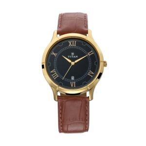 Black Dial Brown Leather Strap Watch 1775YL01