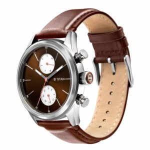 Elmnt Brown Dial Leather Strap Watch 1805SL08
