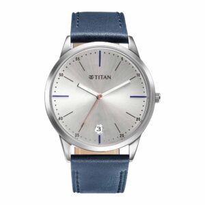 Elmnt Cool Grey Dial Leather Strap Watch 1806SL09