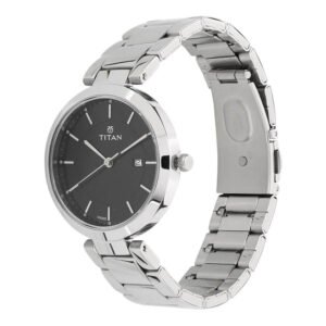 Workwear Watch with Black Dial & Stainless Steel Strap 2480SM08
