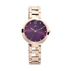 Titan Sparkle Purple Dial Analog Watch for Women 2480WM02