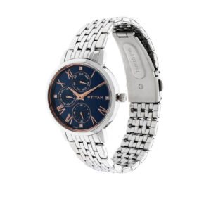 Titan Blue Dial Steel Strap Watch 2569SM01