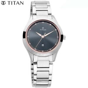Titan Sparkle Anthracite Dial Analog Date Function Watch for Women 2570SM07