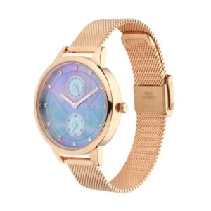 Titan Sparkle II Blue Mother of Pearl Dial Leather Strap Watch 2617WM01