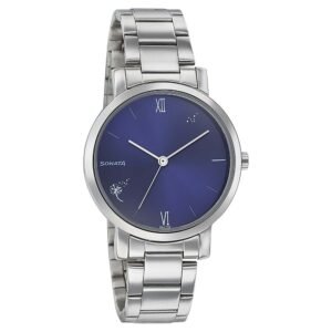 Sonata Play with Blue Dial Stainless Steel Strap Watch 8164SM01