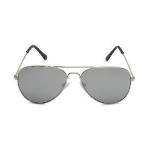 Fastrack Silver Aviator Sunglasses For Men M138BK4
