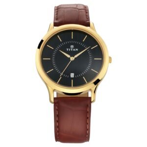 Titan Black Dial Analog Watch for Men with Date Function 1825YL01
