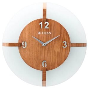 Wood & Glass Fusion Wall Clock – 32 cm x 32 cm (Medium) W0032GA01