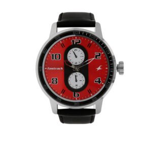 Fastrack Red Dial Analog Watch for Men 3159SL01