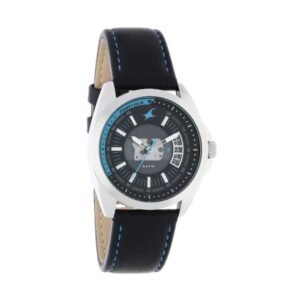 Fastrack Loopholes Watch with Black Leather Strap for Men 38049SL01