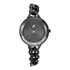 Fastrack Glitch Black Dial Analog Watch for Women 68026NM01