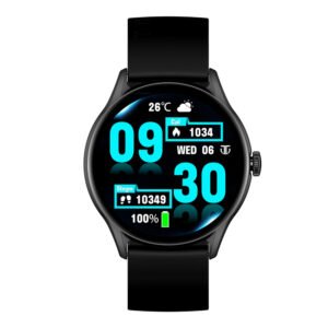 Titan evoke black luminous amoled display smartwatch for unisex – 90172AP01